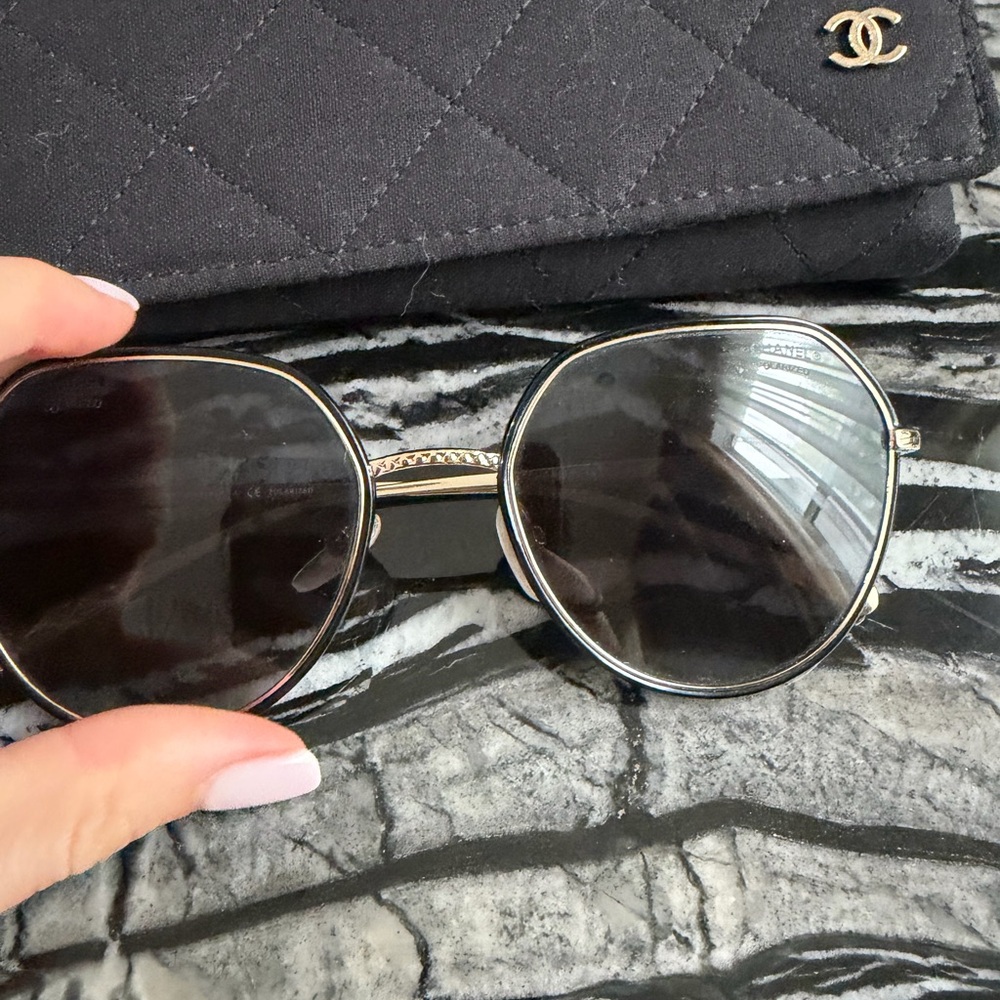 Chanel Silver Frame Sunglasses - image 7
